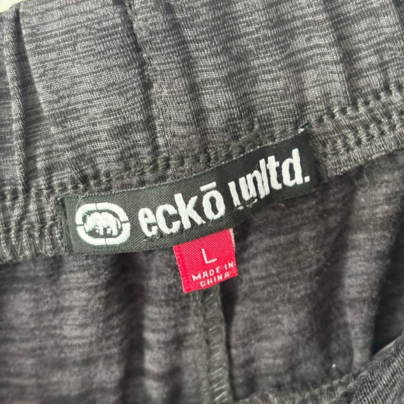 Men’s Ecko Unltd Jogger Sweatpants Black Red Logo Size Large - Picture 5 of 5